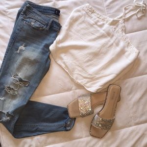 Hollister Crop tie around neck Top